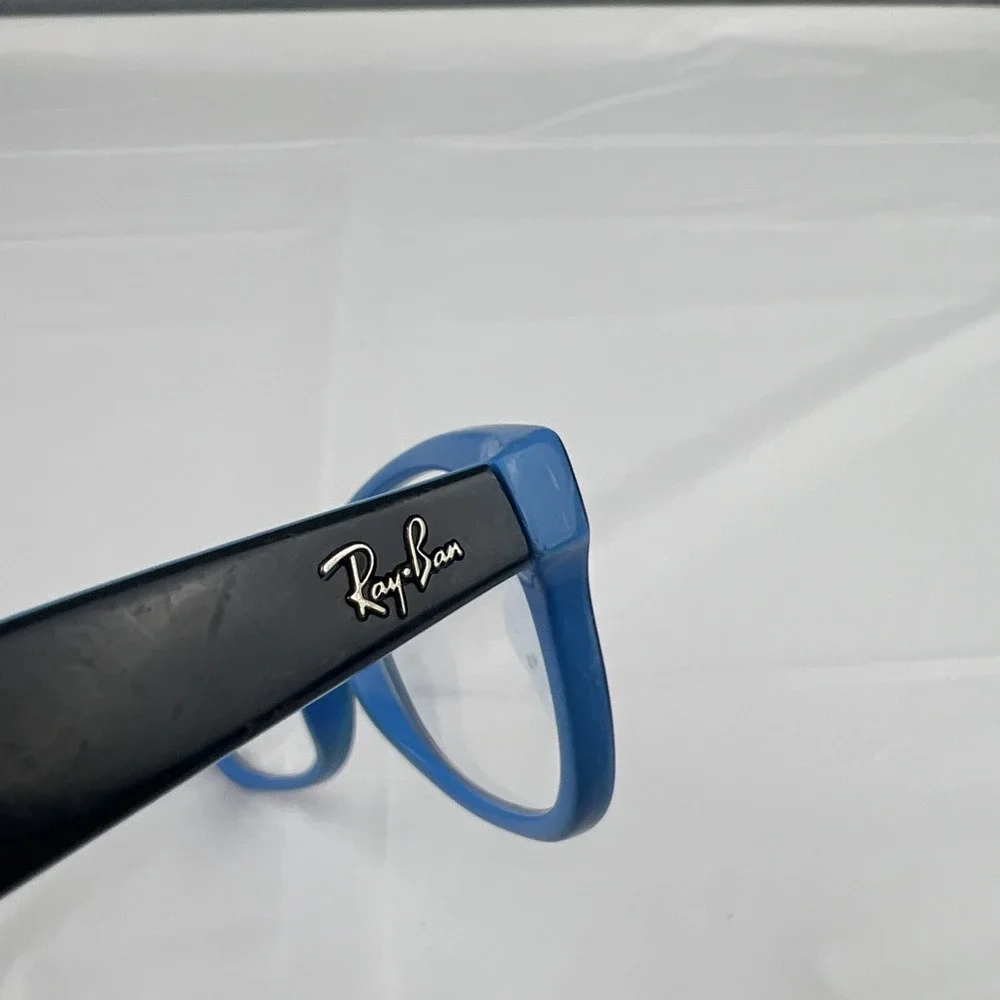 Ray-Ban Eyeglasses Youth RB 1528 3659 Black Blue Interior FRAMES ONLY 46-16-125